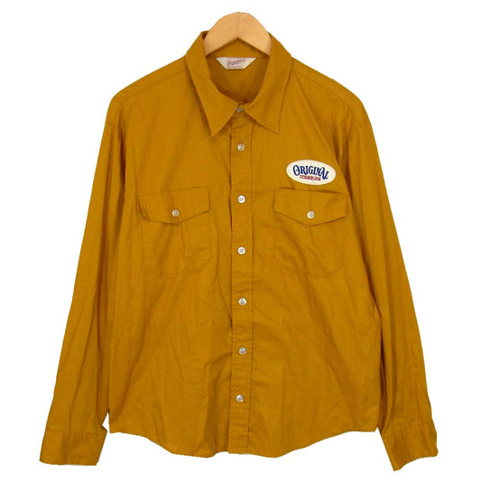 TENDERLOIN テンダーロイン T-WORK SHT サークル ワッペン ワーク 長袖シャツ イエロー系 L【中古】