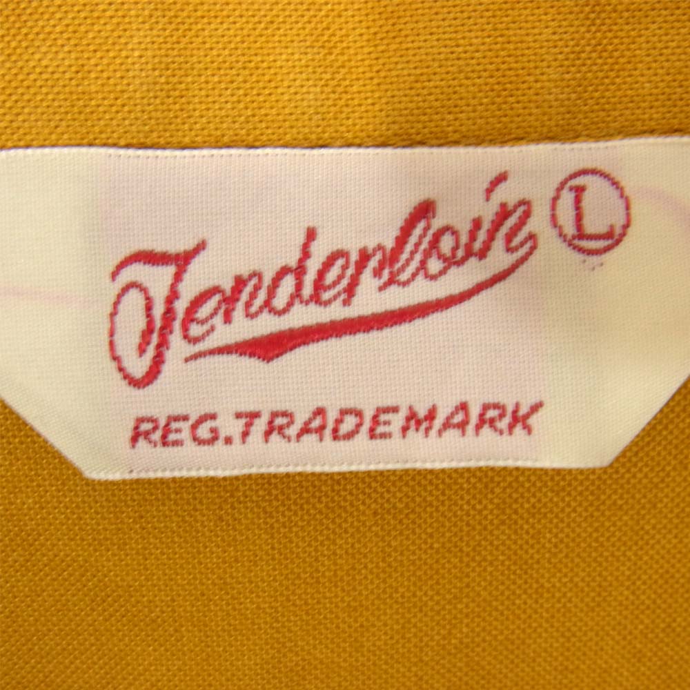 TENDERLOIN テンダーロイン T-WORK SHT サークル ワッペン ワーク 長袖シャツ イエロー系 L【中古】