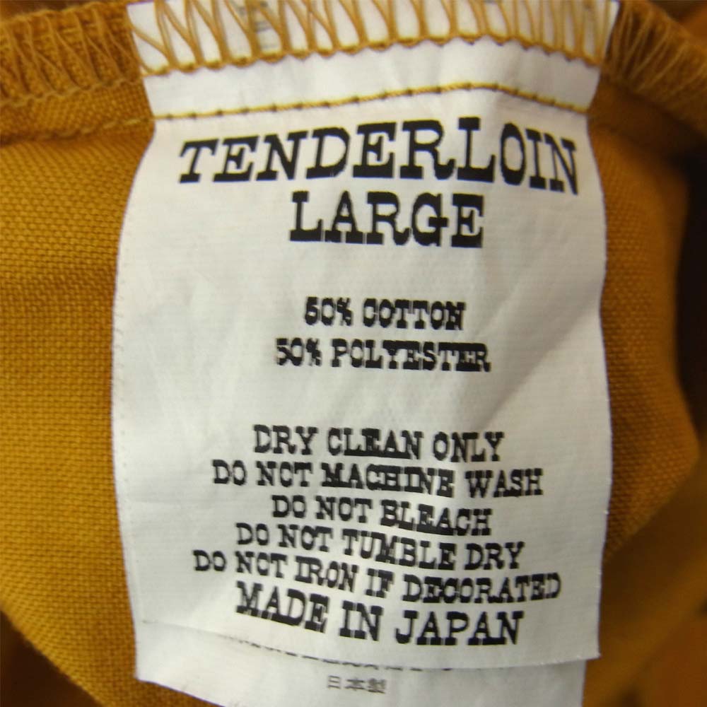 TENDERLOIN テンダーロイン T-WORK SHT サークル ワッペン ワーク 長袖シャツ イエロー系 L【中古】