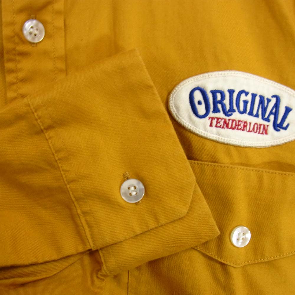 TENDERLOIN テンダーロイン T-WORK SHT サークル ワッペン ワーク 長袖シャツ イエロー系 L【中古】