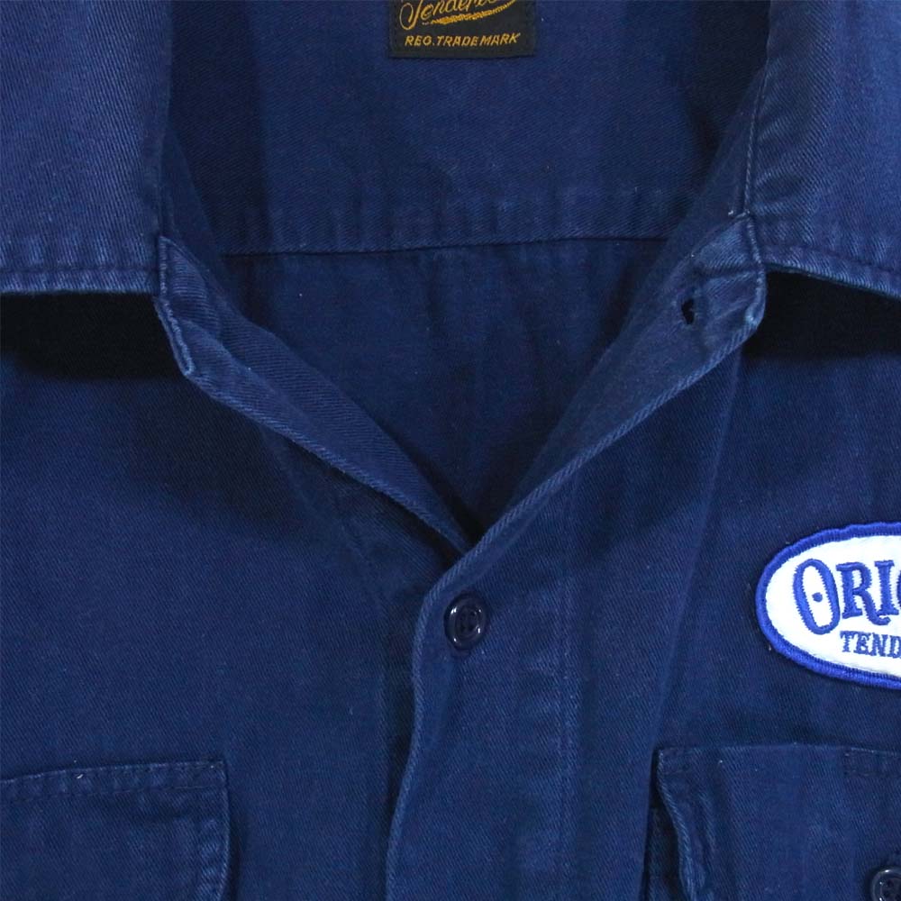 TENDERLOIN テンダーロイン T-WORK SHT サークル ワッペン ワーク 長袖シャツ ネイビー系 XL【中古】