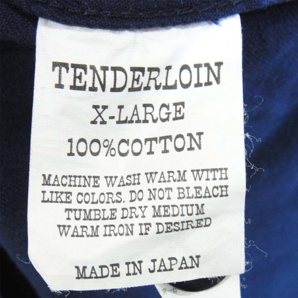 TENDERLOIN テンダーロイン T-WORK SHT サークル ワッペン ワーク 長袖シャツ ネイビー系 XL【中古】