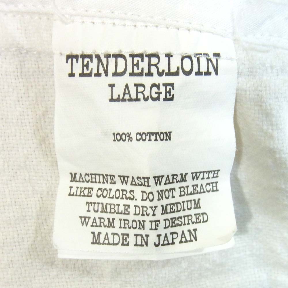 TENDERLOIN テンダーロイン T-BAJA SHT STAND バハ スタンドカラー ネイティブ柄 長袖シャツ ホワイト系 L【中古】