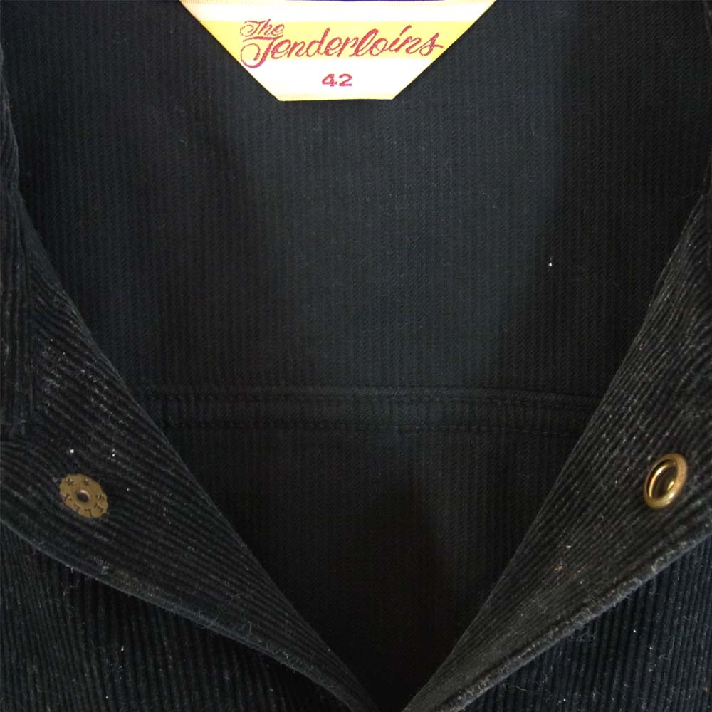 TENDERLOIN テンダーロイン T-CP SHT W コットン ピケ ウエスタン 長袖シャツ ブラック系 L【中古】