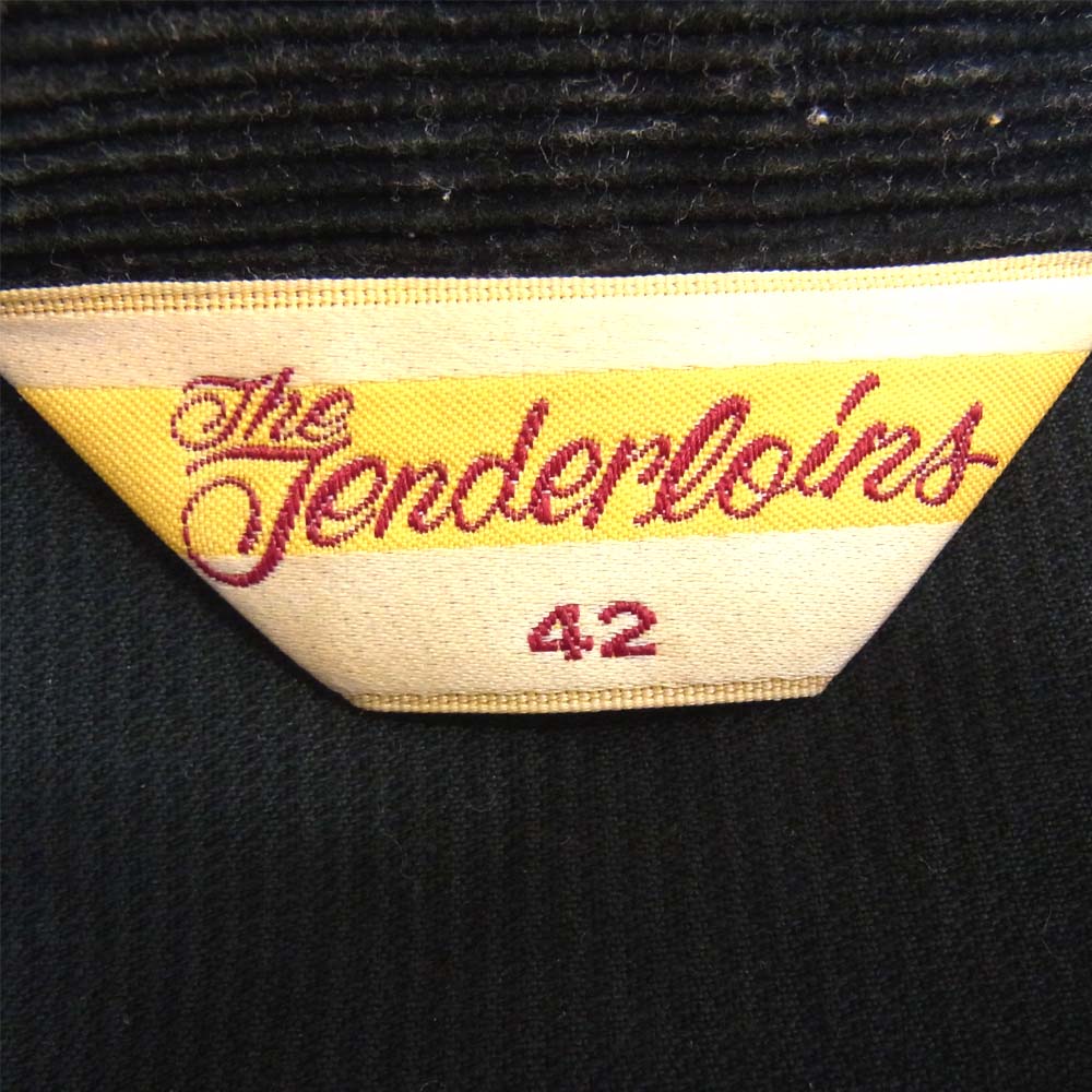 TENDERLOIN テンダーロイン T-CP SHT W コットン ピケ ウエスタン 長袖シャツ ブラック系 L【中古】