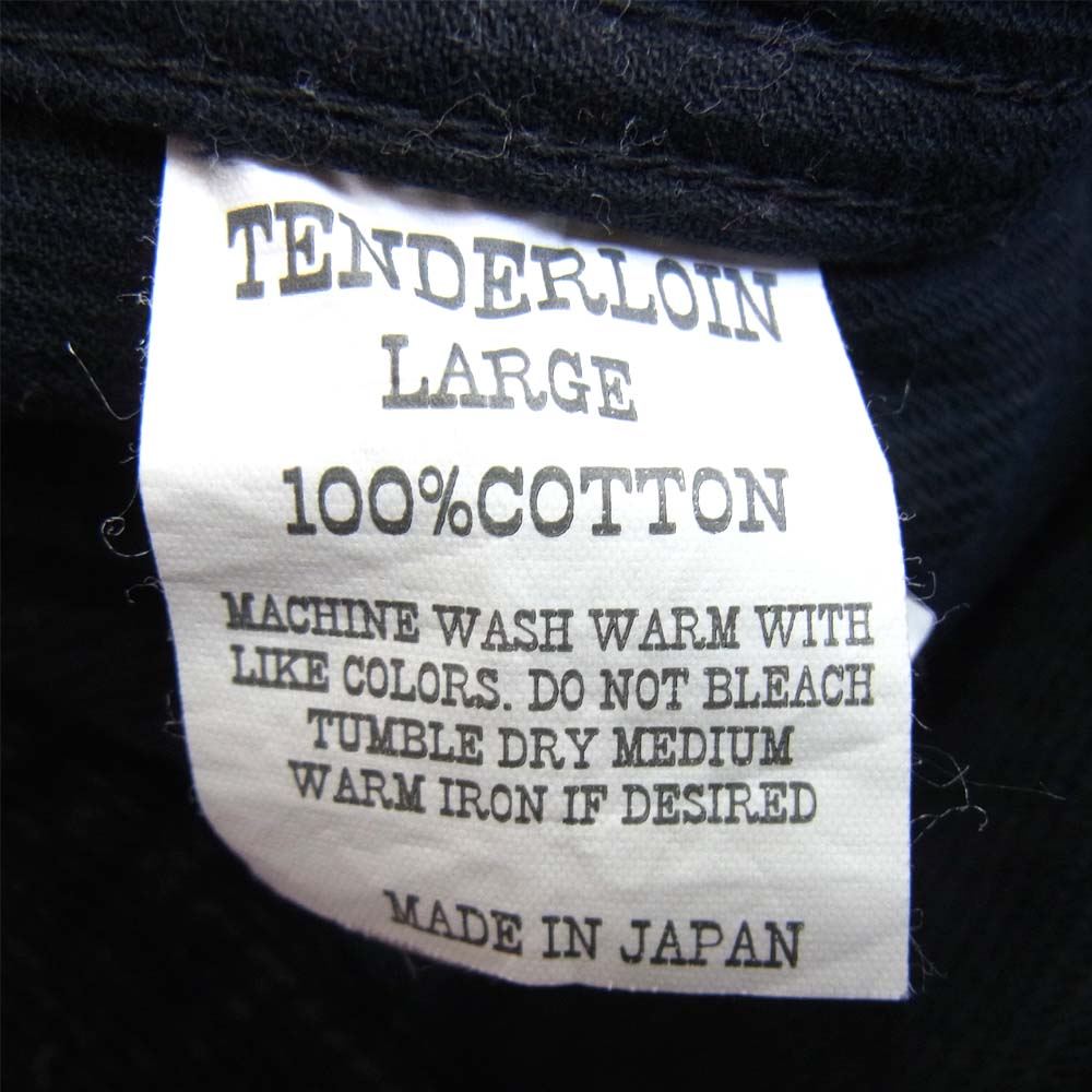 TENDERLOIN テンダーロイン T-CP SHT W コットン ピケ ウエスタン 長袖シャツ ブラック系 L【中古】