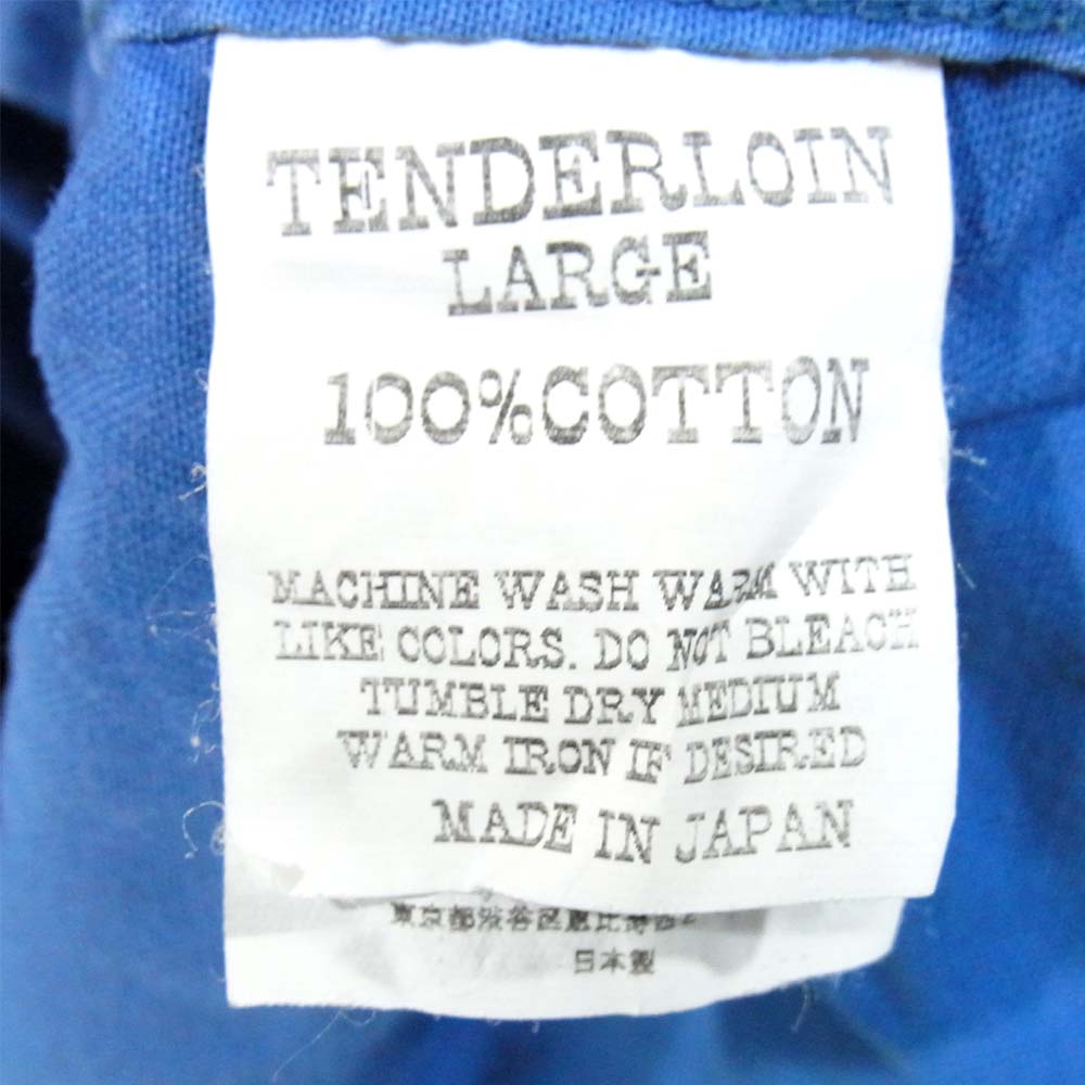 TENDERLOIN テンダーロイン T-WORK SHT STAND ワーク スタンド 長袖シャツ ライトブルー系 L【中古】