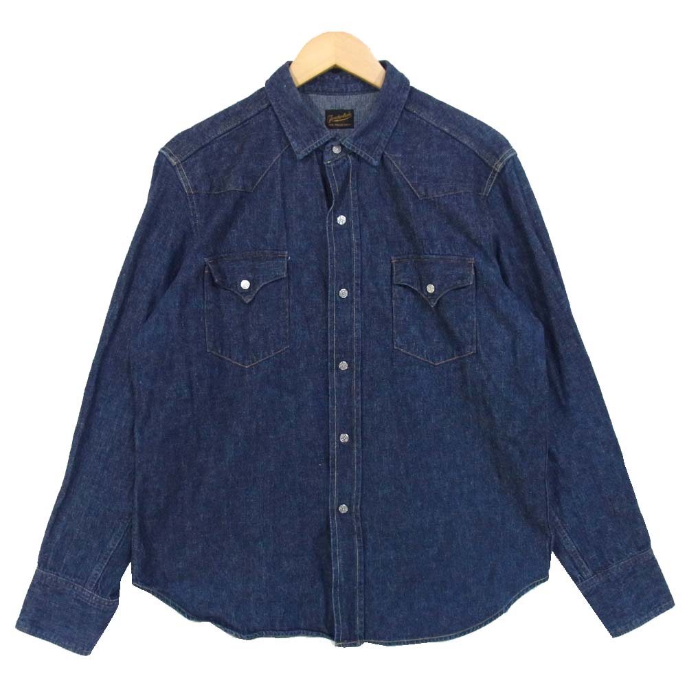 TENDERLOIN テンダーロイン T-SADDLEMAN サドルマン デニム ウエスタン 長袖シャツ インディゴブルー系 L【中古】