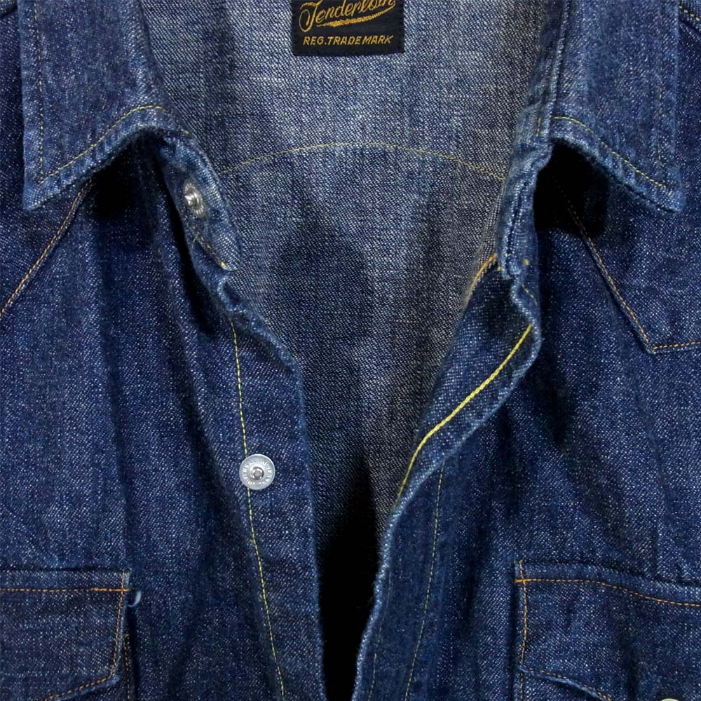 TENDERLOIN テンダーロイン T-SADDLEMAN サドルマン デニム ウエスタン 長袖シャツ インディゴブルー系 L【中古】