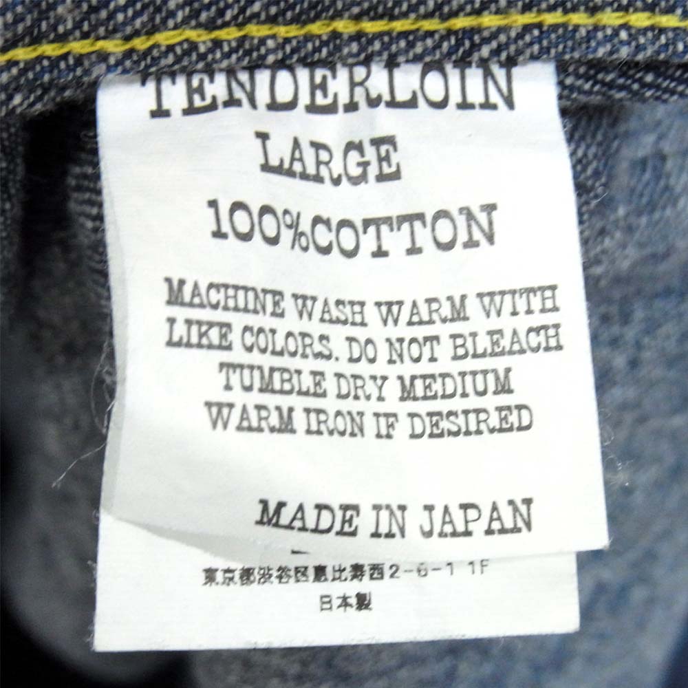 TENDERLOIN テンダーロイン T-SADDLEMAN サドルマン デニム ウエスタン 長袖シャツ インディゴブルー系 L【中古】