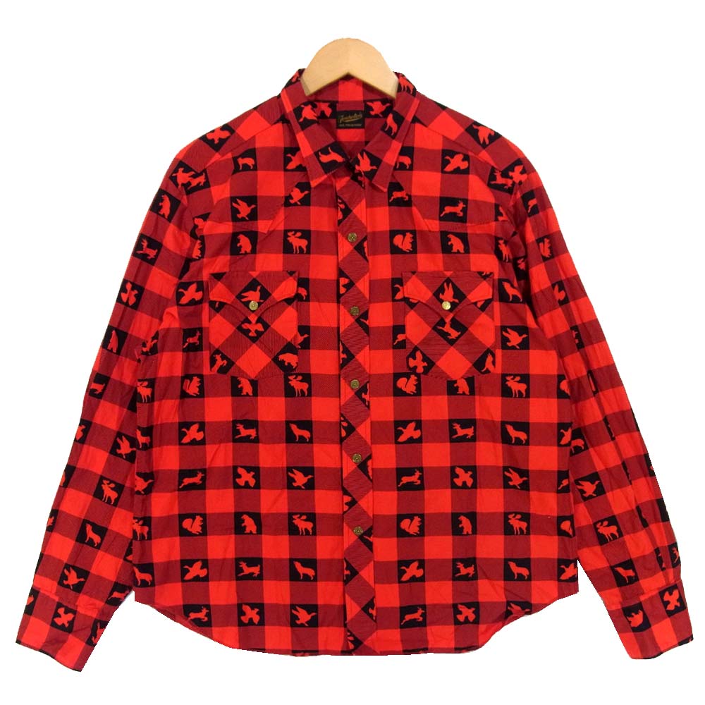 TENDERLOIN テンダーロイン T-WESTERN SHT W ウィンチェスター ウエスタン 長袖シャツ レッド系 L【中古】