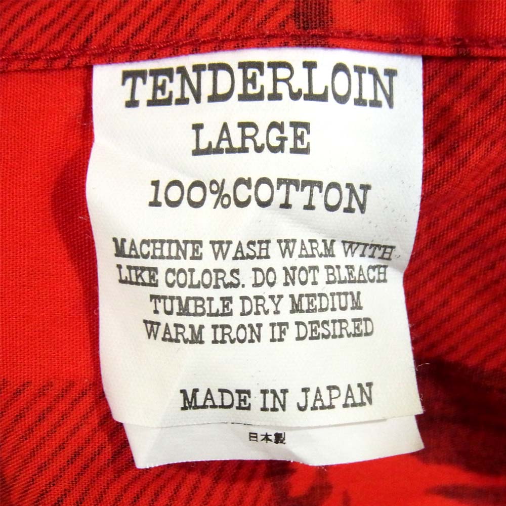 TENDERLOIN テンダーロイン T-WESTERN SHT W ウィンチェスター ウエスタン 長袖シャツ レッド系 L【中古】