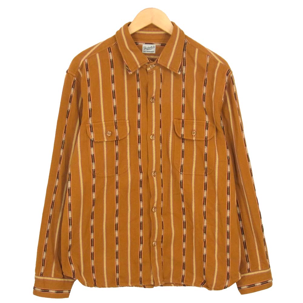 TENDERLOIN テンダーロイン T-NATIVE SHT ネイティブ長袖シャツ ブラウン系 L【中古】