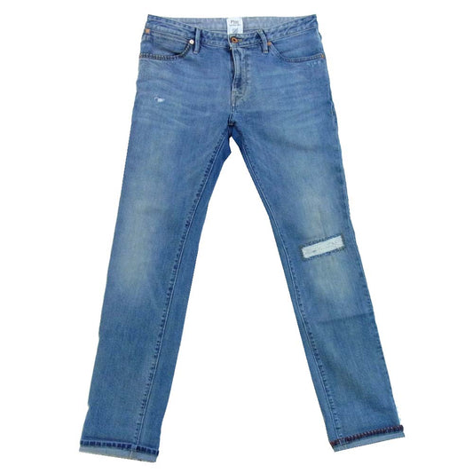 ピーティーゼロチンクエ SWING SUPER SLIM スーパースリム 膝ダメージ加工 デニムパンツ ブルー系 30【中古】