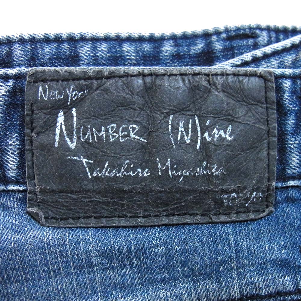 NUMBER(N)INE ナンバーナイン TAKAHIRO MIYASHITA タカヒロミヤシタ 加工 デニム パンツ インディゴブルー系 L【中古】