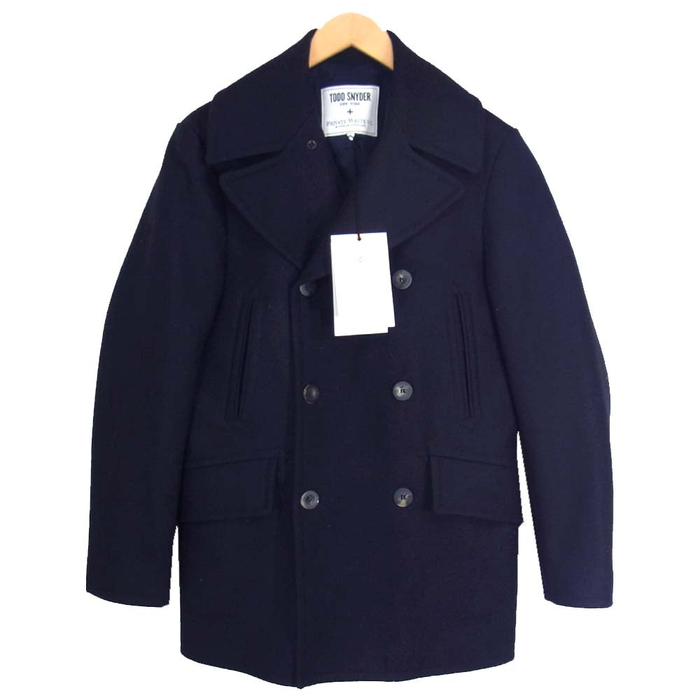 トッドスナイダー 国内正規品 英国製 G15206 MANCHESTER PEA COAT マンチェスター ピーコート ネイビー系 2【新古品】【未使用】【中古】