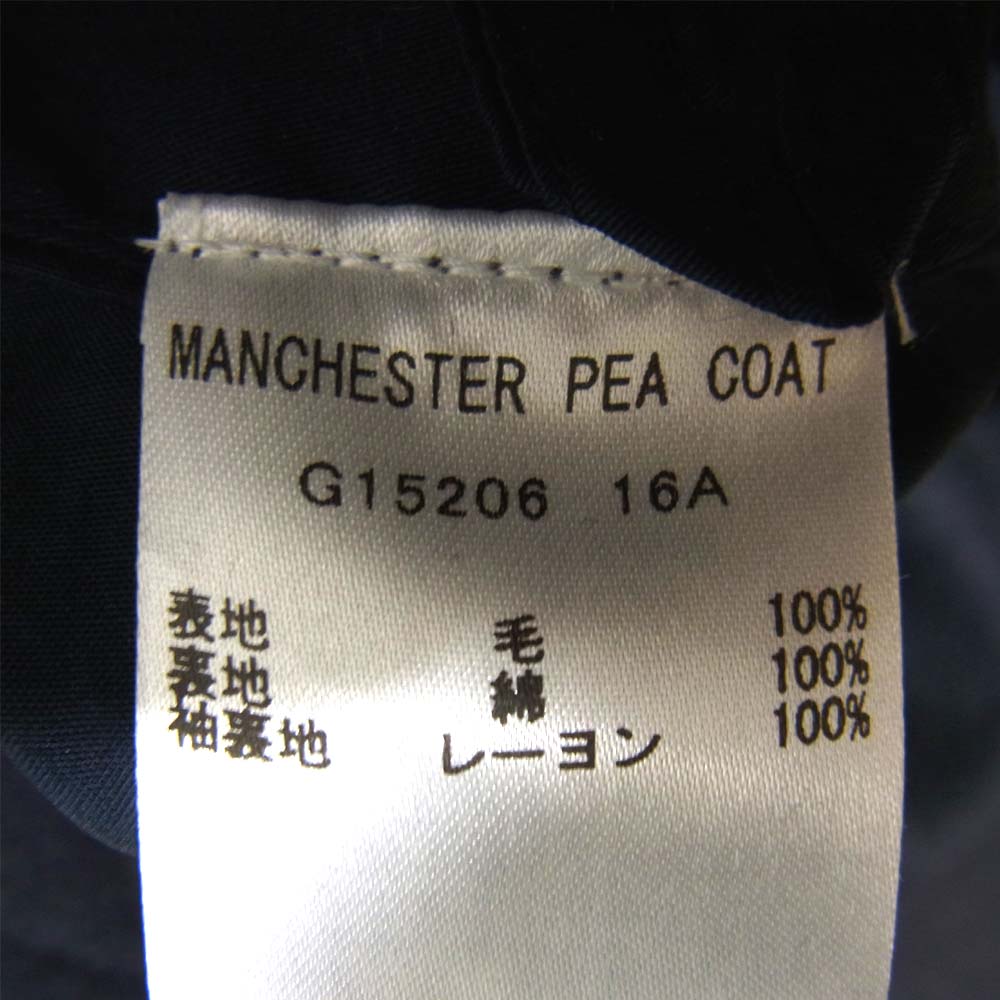 トッドスナイダー 国内正規品 英国製 G15206 MANCHESTER PEA COAT マンチェスター ピーコート ネイビー系 2【新古品】【未使用】【中古】