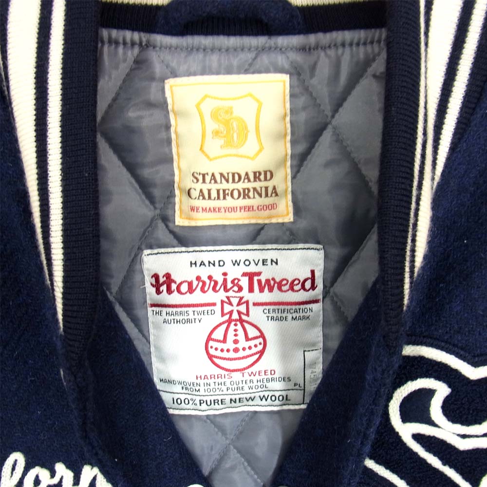 STANDARD CALIFORNIA スタンダードカリフォルニア HARRIS TWEED ハリスツイード スタジャン ネイビー系 M【美品】【中古】