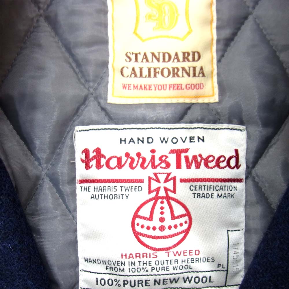 STANDARD CALIFORNIA スタンダードカリフォルニア HARRIS TWEED ハリスツイード スタジャン ネイビー系 M【美品】【中古】