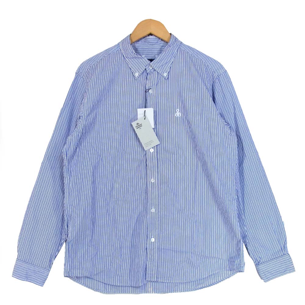 SOPHNET. ソフネット SOPH-200031 THOMAS MASON トーマスメイソン BASIC B.D SHIRT ベーシック ストライプ シャツ ブルー系 XL【新古品】【未使用】【中古】