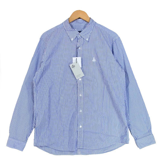 SOPHNET. ソフネット SOPH-200031 THOMAS MASON トーマスメイソン BASIC B.D SHIRT ベーシック ストライプ シャツ ブルー系 XL【新古品】【未使用】【中古】