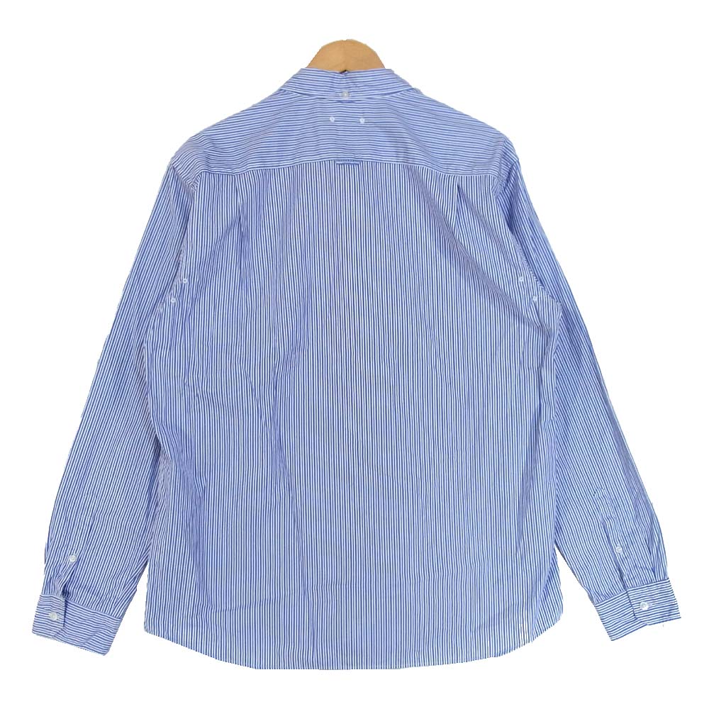 SOPHNET. ソフネット SOPH-200031 THOMAS MASON トーマスメイソン BASIC B.D SHIRT ベーシック ストライプ シャツ ブルー系 XL【新古品】【未使用】【中古】