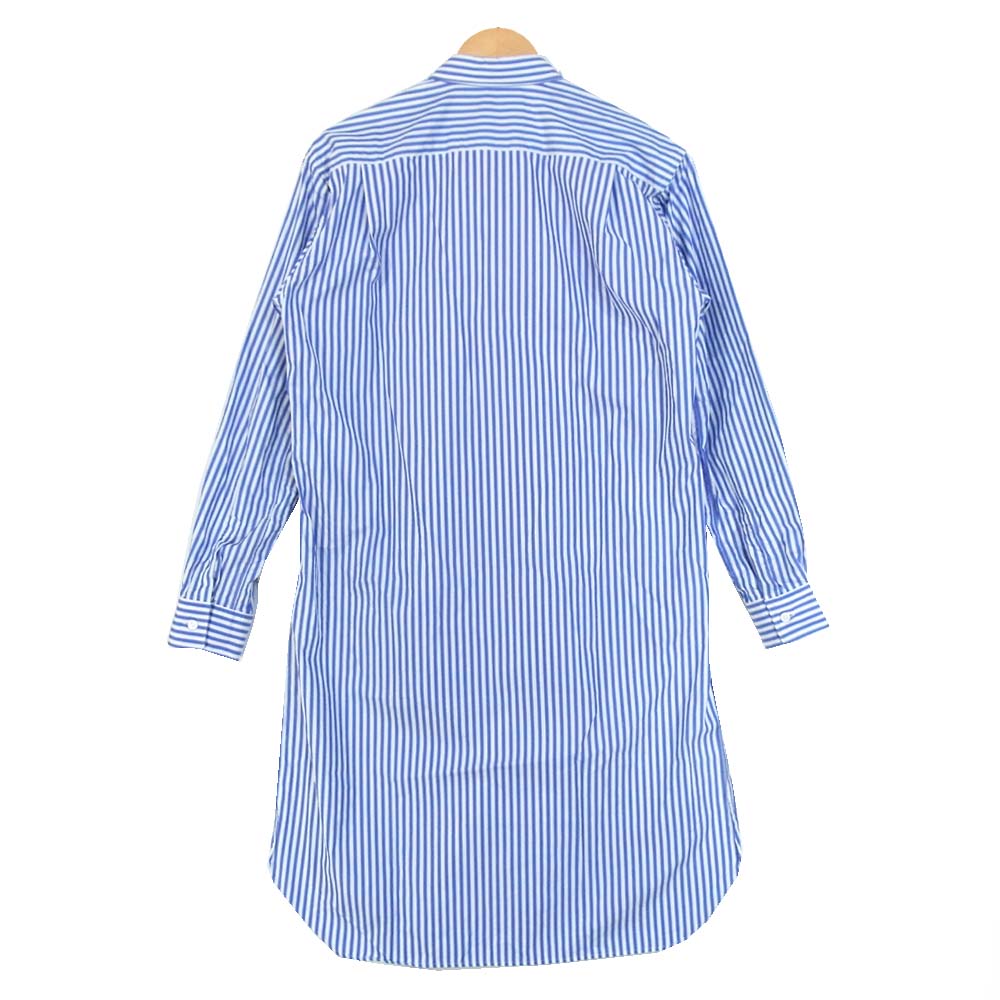 COMME des GARCONS コムデギャルソン W25089 シャツ SHIRT ドッキング 後身頃 ストライプ シャツ ブルー系 M【中古】