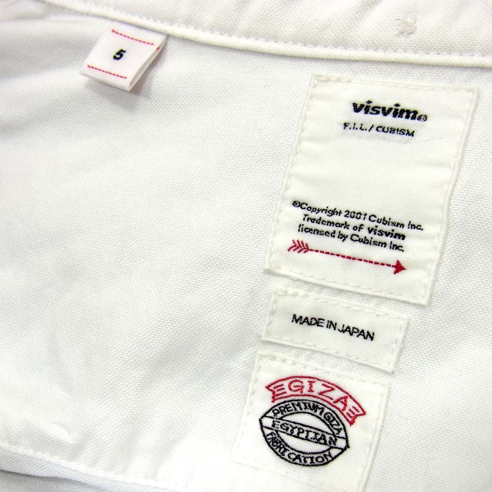 VISVIM ビズビム 20SS 120105011001 ALBACORE BANDANA ND L/S 袖 バンダナ 長袖 シャツ ホワイト系 5【中古】