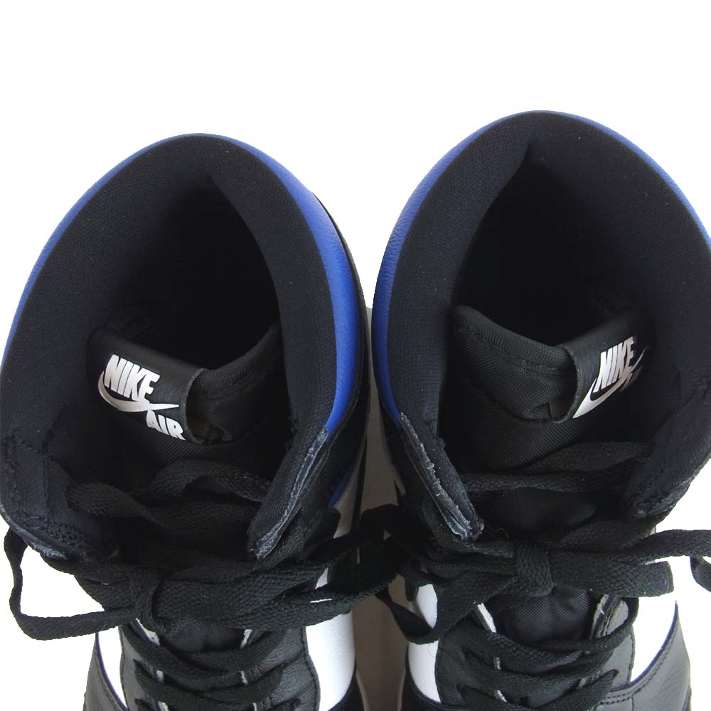 NIKE AIR JORDAN ナイキ ジョーダン 555088-041 RETRO HIGH OG Royal Toe レトロ ハイカット スニーカー ロイヤルトゥ ブルー系 ホワイト系 30cm【美品】【中古】