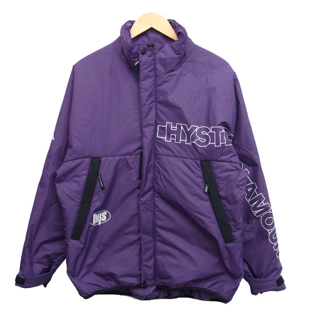 HYSTERIC GLAMOUR ヒステリックグラマー 20AW 02203AB07 HG ロゴ スタンドカラー ナイロン ジャケット パープル系 M【美品】【中古】