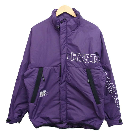 HYSTERIC GLAMOUR ヒステリックグラマー 20AW 02203AB07 HG ロゴ スタンドカラー ナイロン ジャケット パープル系 M【美品】【中古】