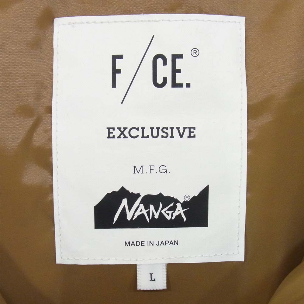 NANGA ナンガ F1902NA0029 F/CE エフシーイー BOMB JK ダウン ボムジャケット COYOTE L【新古品】【未使用】【中古】