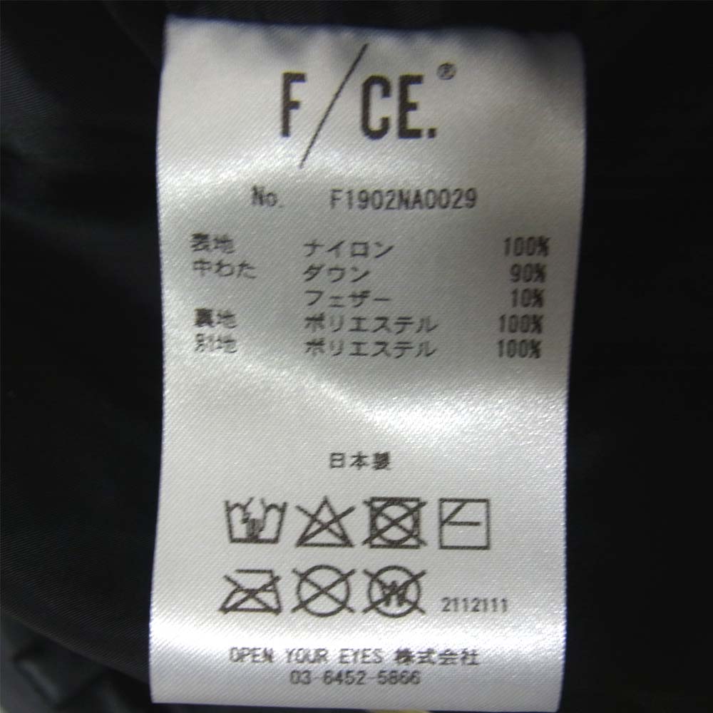 NANGA ナンガ F1902NA0029 F/CE エフシーイー BOMB JK ダウン ボムジャケット ブラック系 L【新古品】【未使用】【中古】
