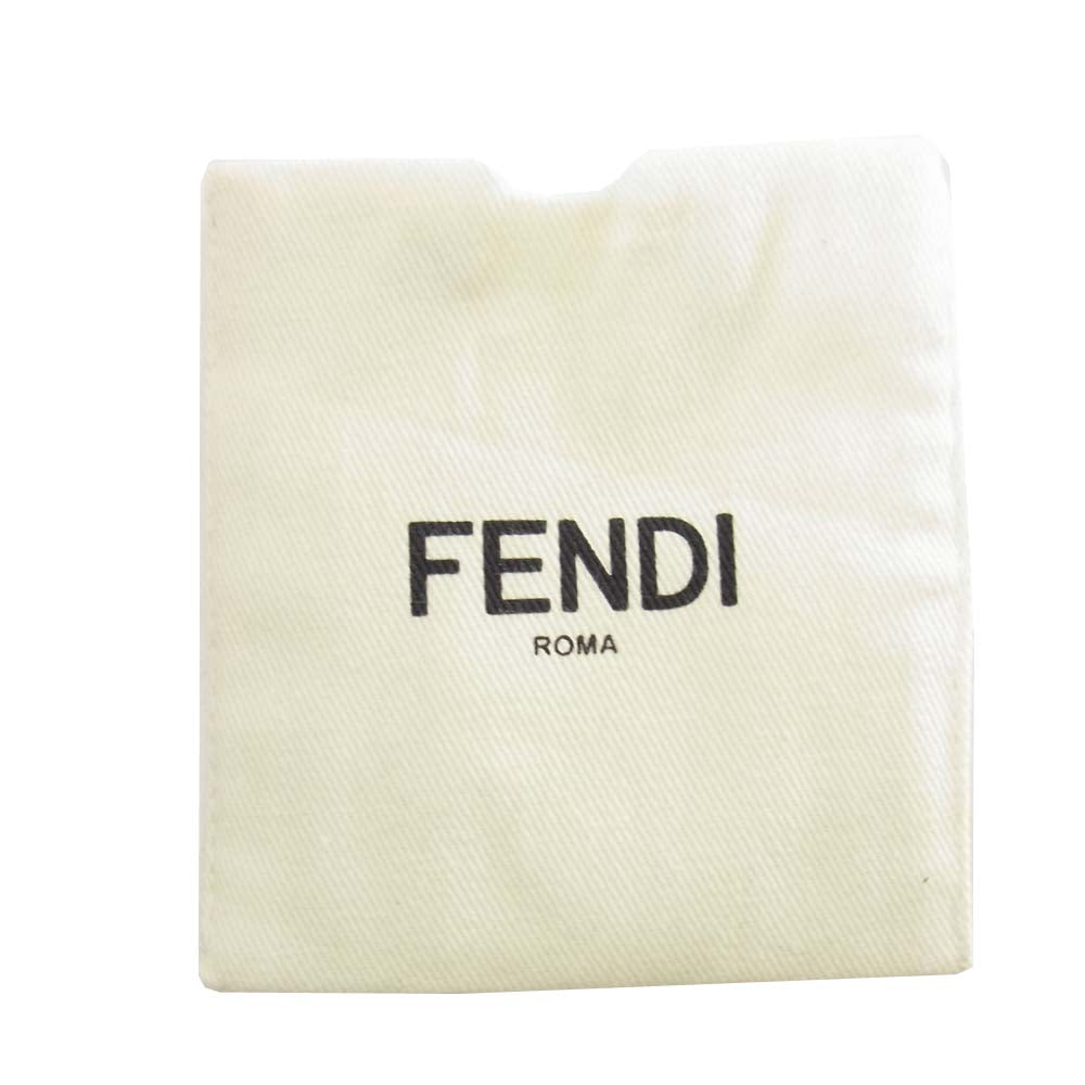 FENDI フェンディ エイビークリック ABClick M イニシャル チャーム ネックレス ゴールド系【中古】