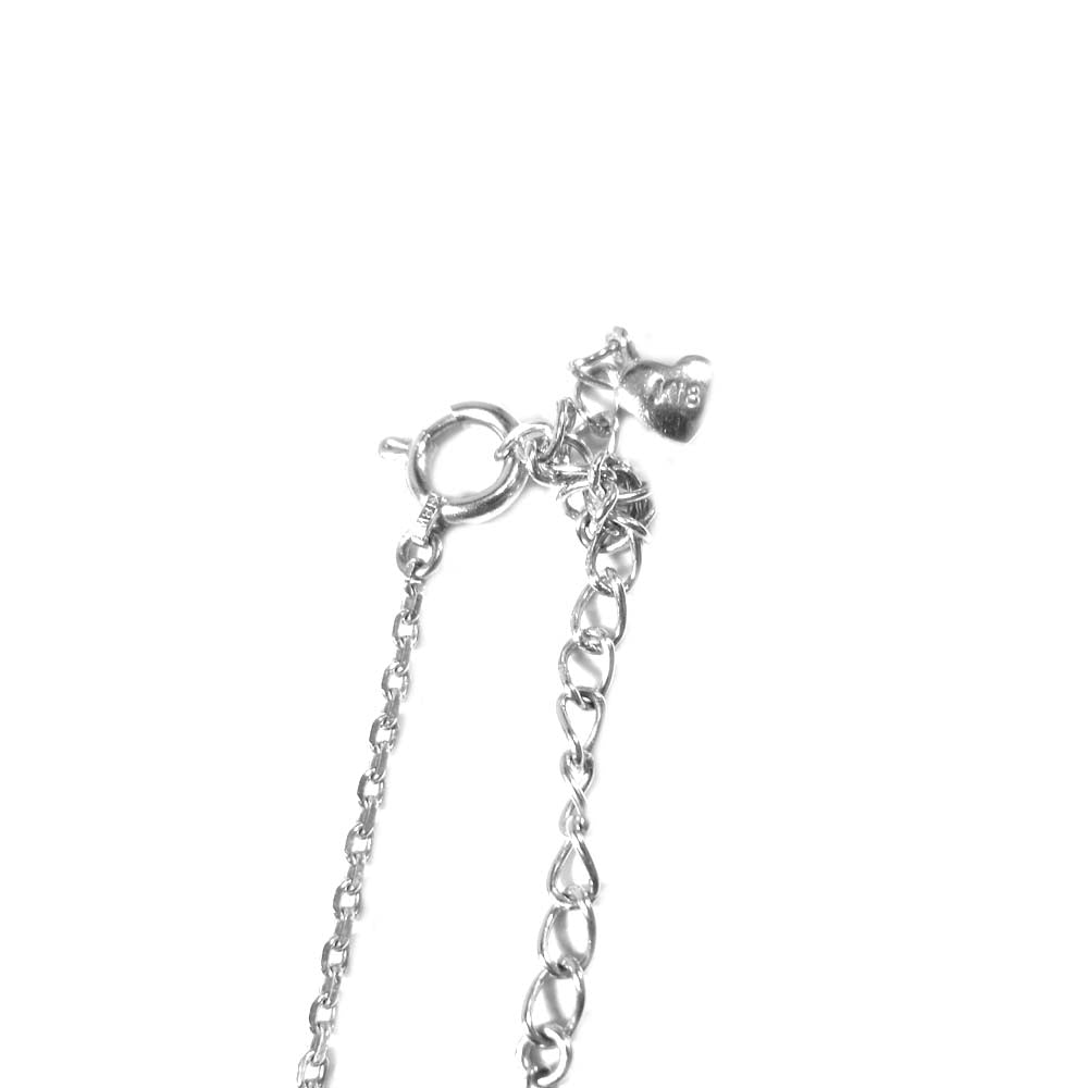 スタージュエリー K18 ハート ネックレス シルバー系【中古】
