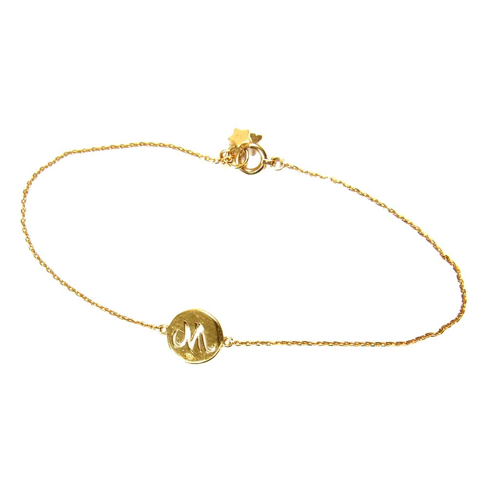 スタージュエリー K18 イニシャル M ネックレス ゴールド系【中古】