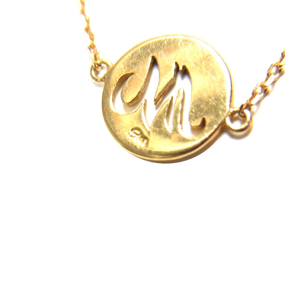 スタージュエリー K18 イニシャル M ネックレス ゴールド系【中古】