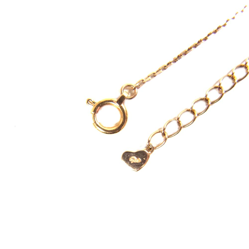 スタージュエリー K18 マザーオブパール ハート ネックレス  ゴールド系【中古】