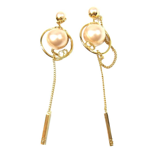 DIOR HOMME ディオールオム 19AW TRIBALES トライバル チェーン パール ピアス ゴールド系【中古】