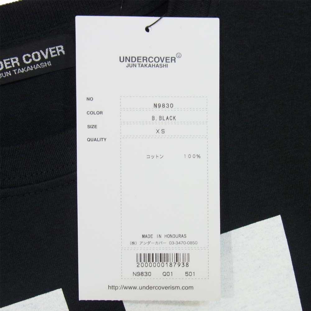 UNDERCOVER アンダーカバー N9830 TGRAPHICS 限定 Uロゴ プリント 半袖 Tシャツ ブラック系 XS【新古品】【未使用】【中古】