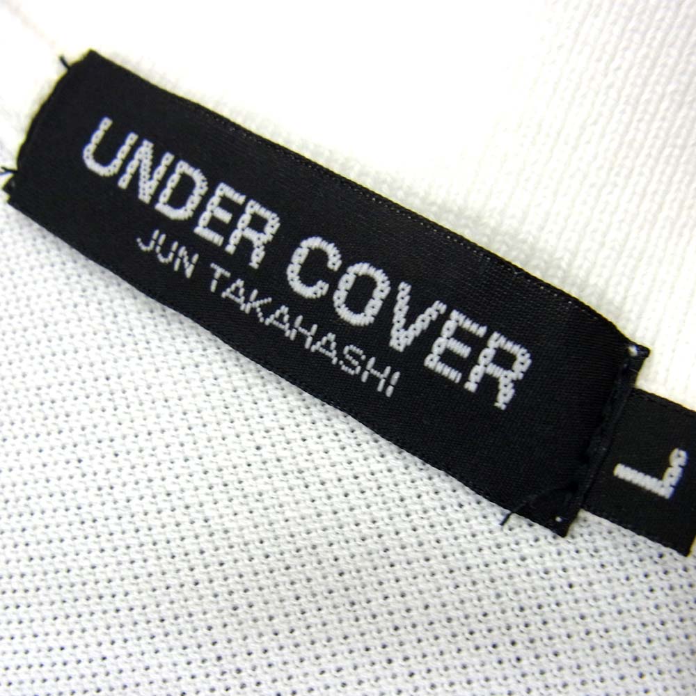 UNDERCOVER アンダーカバー B9817 ジュンタカハシ JUN TAKAHASHI テディベア刺繍 七分丈 ポロシャツ ホワイト系 L【新古品】【未使用】【中古】