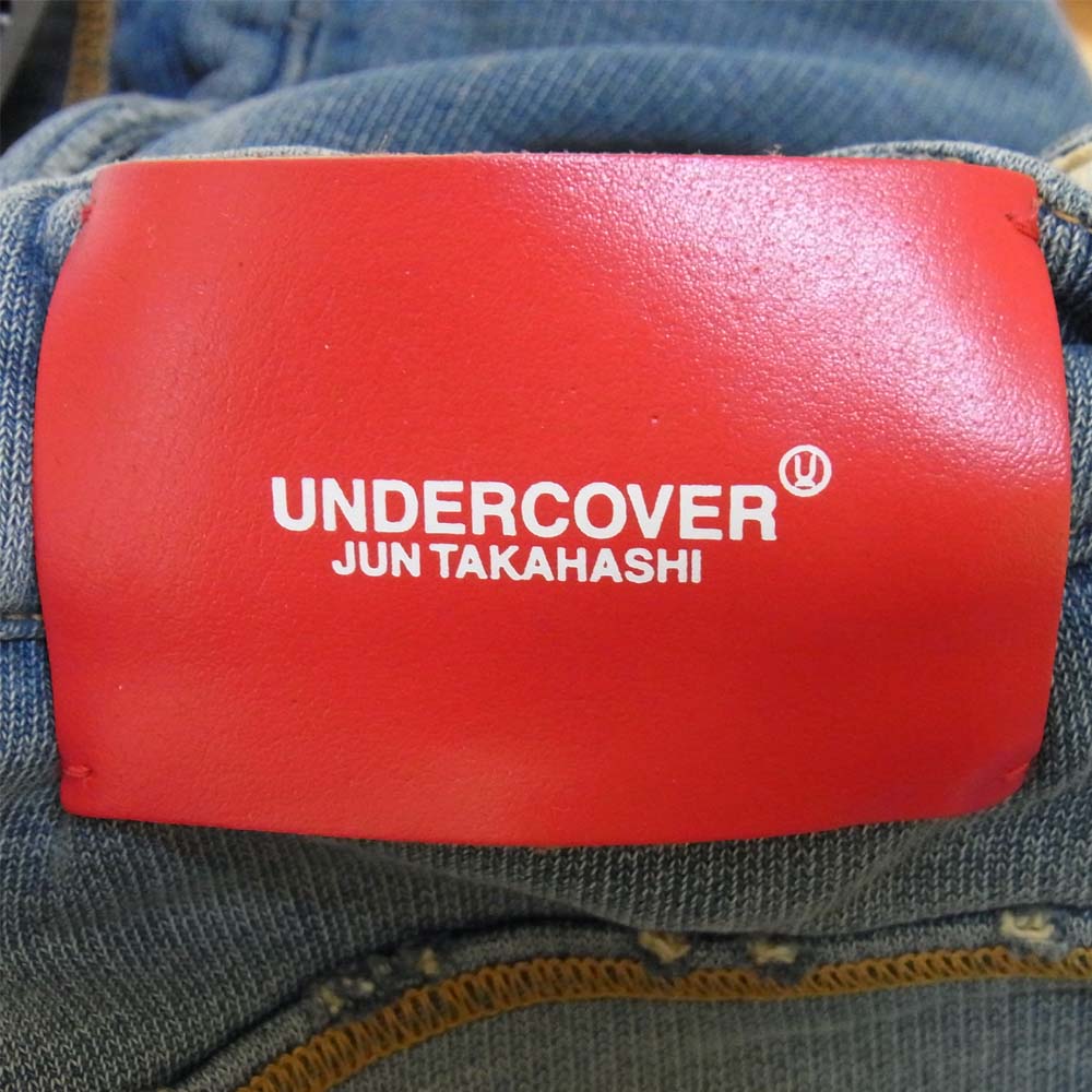 UNDERCOVER アンダーカバー 18AW UCV1503 ウラケ ダメージデニム加工 スウェット パンツ  インディゴブルー系 3【美品】【中古】