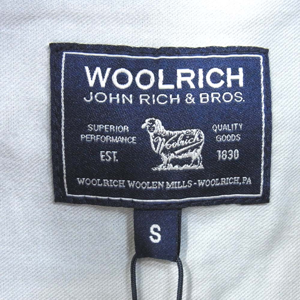 WOOLRICH ウールリッチ WWFEL1037 COTTON FUR PKT HOODIE フード付き ウール パーカー WHITE STONE S【新古品】【未使用】【中古】