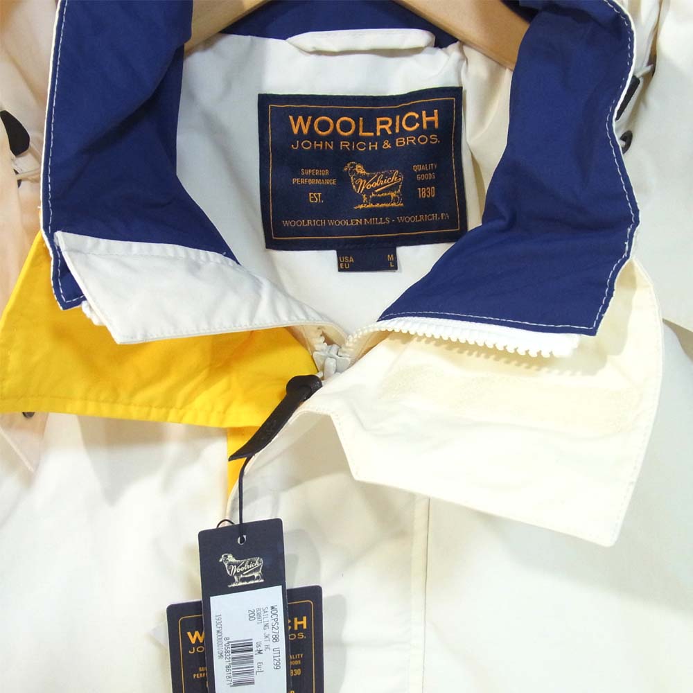 WOOLRICH ウールリッチ WOCPS2788 カラーブロック フーデッド ブルゾン YE YELLOW L【新古品】【未使用】【中古】