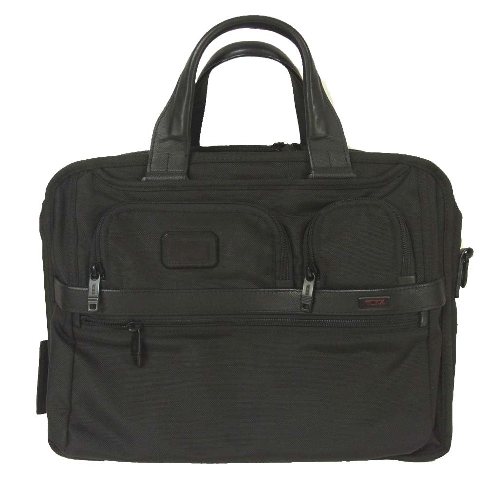 TUMI トゥミ 26145D2 ALPHA2 ミディアム キャパシティ ラップトップ ブリーフ ケース ブラック系【美品】【中古】