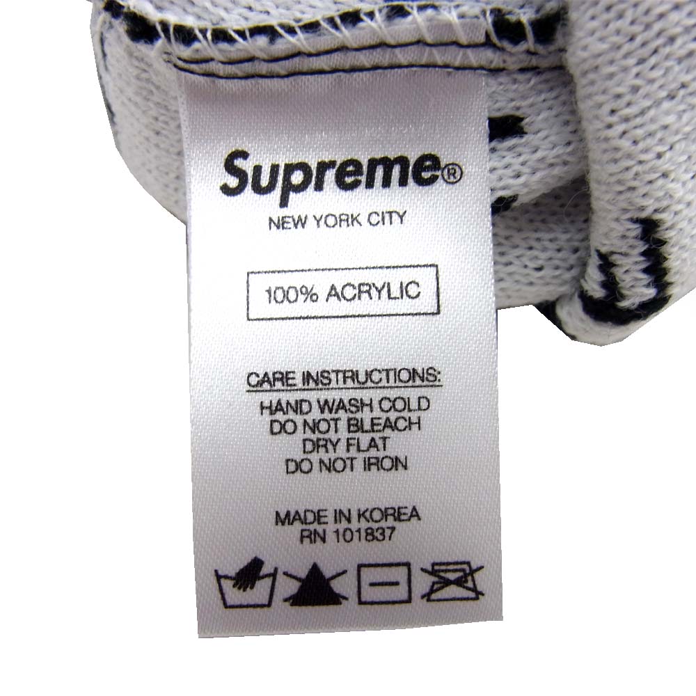 Supreme シュプリーム 20SS Logo Repeat Beanie ロゴ リピート ビーニー ニットキャップ ブラック系 ホワイト系【美品】【中古】