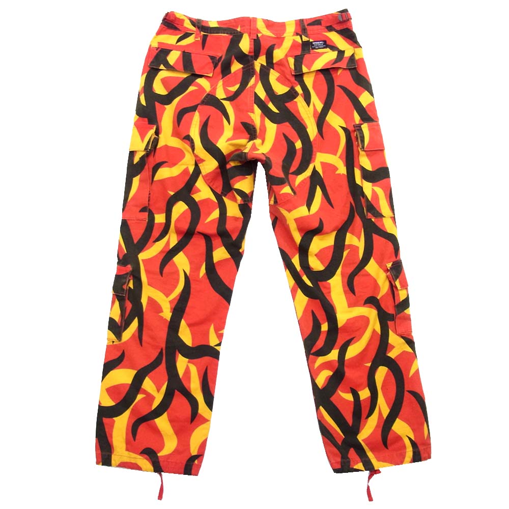Supreme シュプリーム 19AW Cargo Pant RED TRIBAL CAMO トライバル カモ カーゴパンツ レッド系 イエロー系 32【中古】