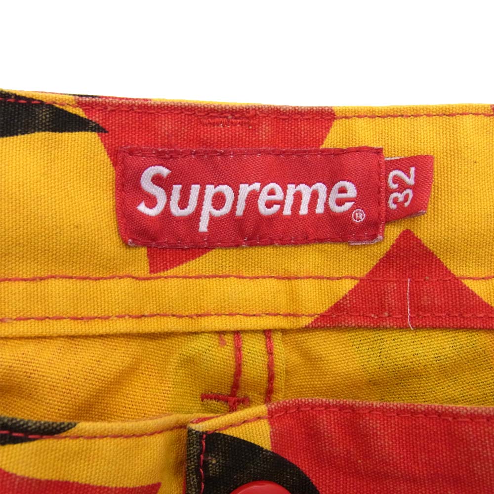 Supreme シュプリーム 19AW Cargo Pant RED TRIBAL CAMO トライバル カモ カーゴパンツ レッド系 イエロー系 32【中古】