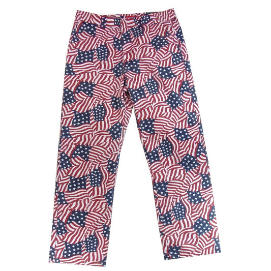 Supreme シュプリーム 20SS Work Pant Flag 星条旗 総柄 ワーク フラッグ パンツ マルチカラー系 32【中古】