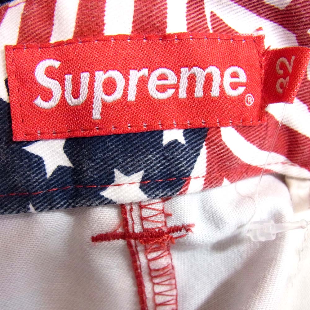 Supreme シュプリーム 20SS Work Pant Flag 星条旗 総柄 ワーク フラッグ パンツ マルチカラー系 32【中古】